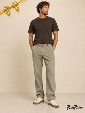 RailRiders Men’s 34 Light Olive Nylon Hiking Pants Reinforced Knees